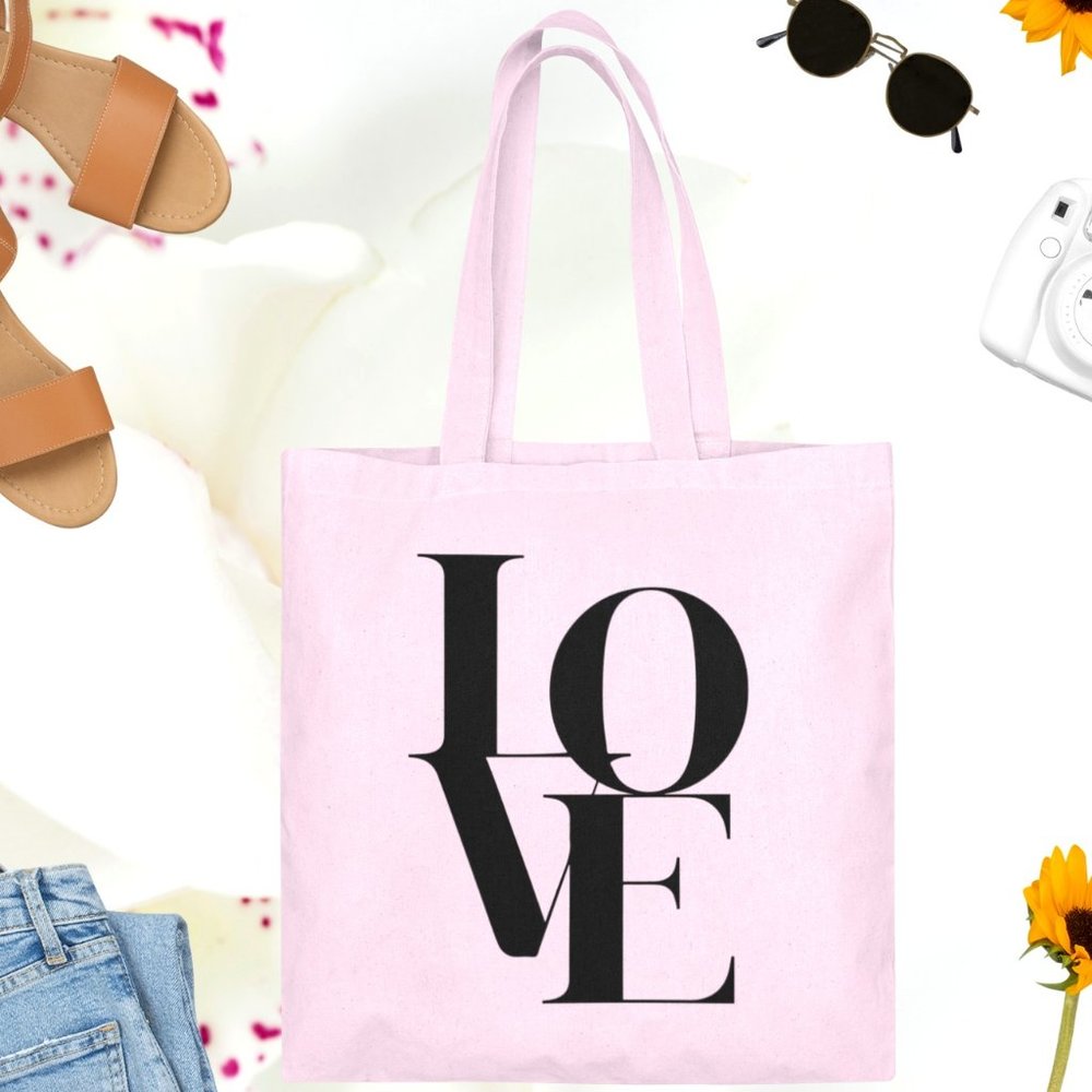 Love Canvas Tote Bag